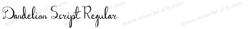 Dandelion Script Regular字体转换